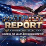 Civil Rights Giant INDICTED — Secretly Funded Extremists… Graphic featuring the American flag, an eagle, and the Statue of Liberty