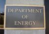 Department of Energy sign on building wall