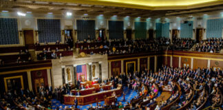 Large assembly in U.S. House of Representatives, Capitol Building.